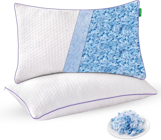 Favorland Cooling Bed Pillows סט זוג כריות קרירות בגודל קווין