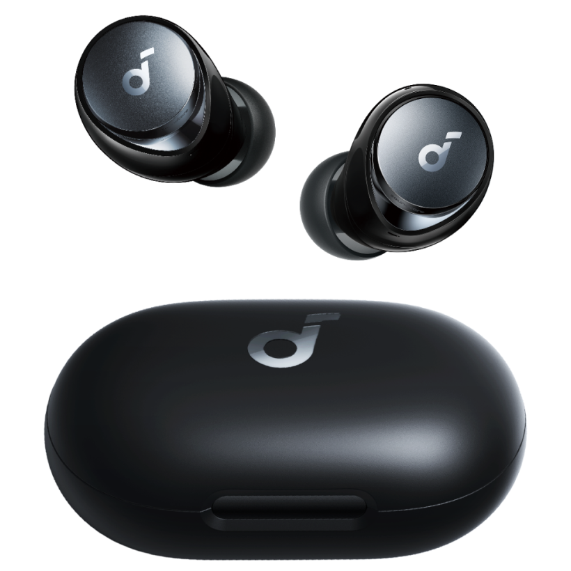 אוזניות Anker Soundcore Space A40 שחורות עם קייס טעינה