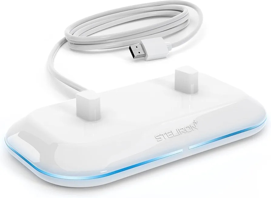 מטען כפול עם כבל USB ומברשות שיניים
